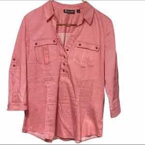 NYCO 7th Avenue Stretch Striped Blouse Career